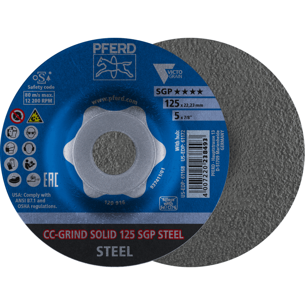 CC-GRIND SOLID 125 SGP STEEL 4007220104989