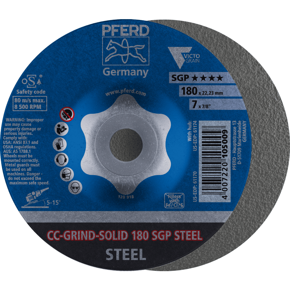 CC-GRIND SOLID 180 SGP STEEL 4007220105009