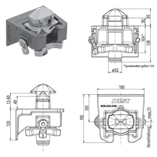 Containerverriegelung FD 02 SK-RV, für Containerchassis 107511322 Suer