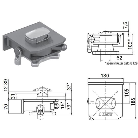 Containerverriegelung R 405 VAN, für Wechselfahrzeug-/anhänger 107511232 Suer