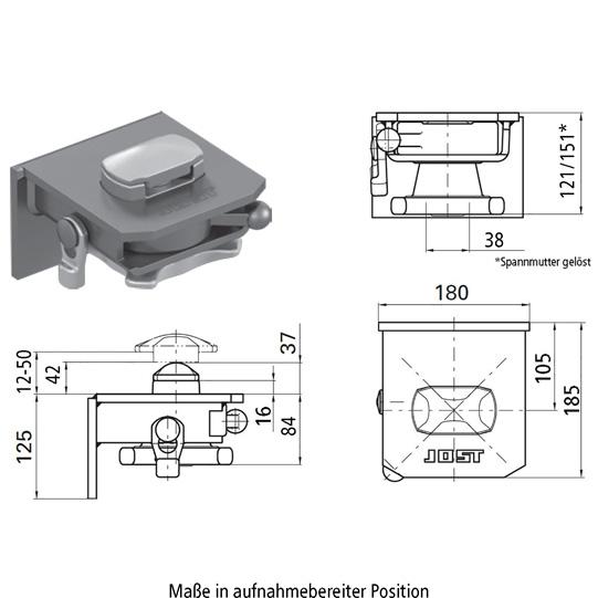 Containerverriegelung R 406 VAKV, für Wechselfahrzeuge 107511231 Suer