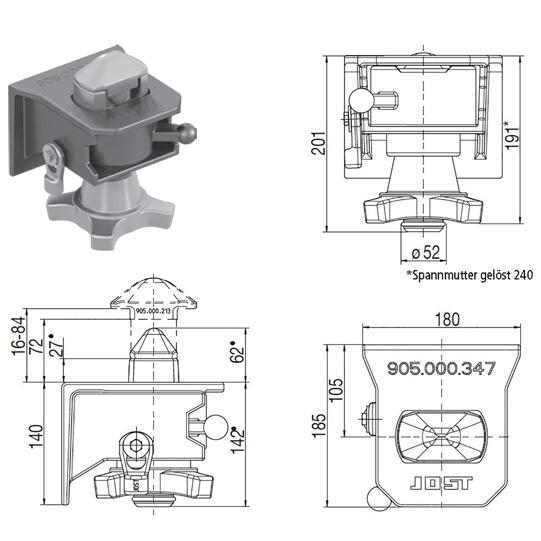 Containerverriegelung VA 01 SK, für Containerchassis 107511225 Suer