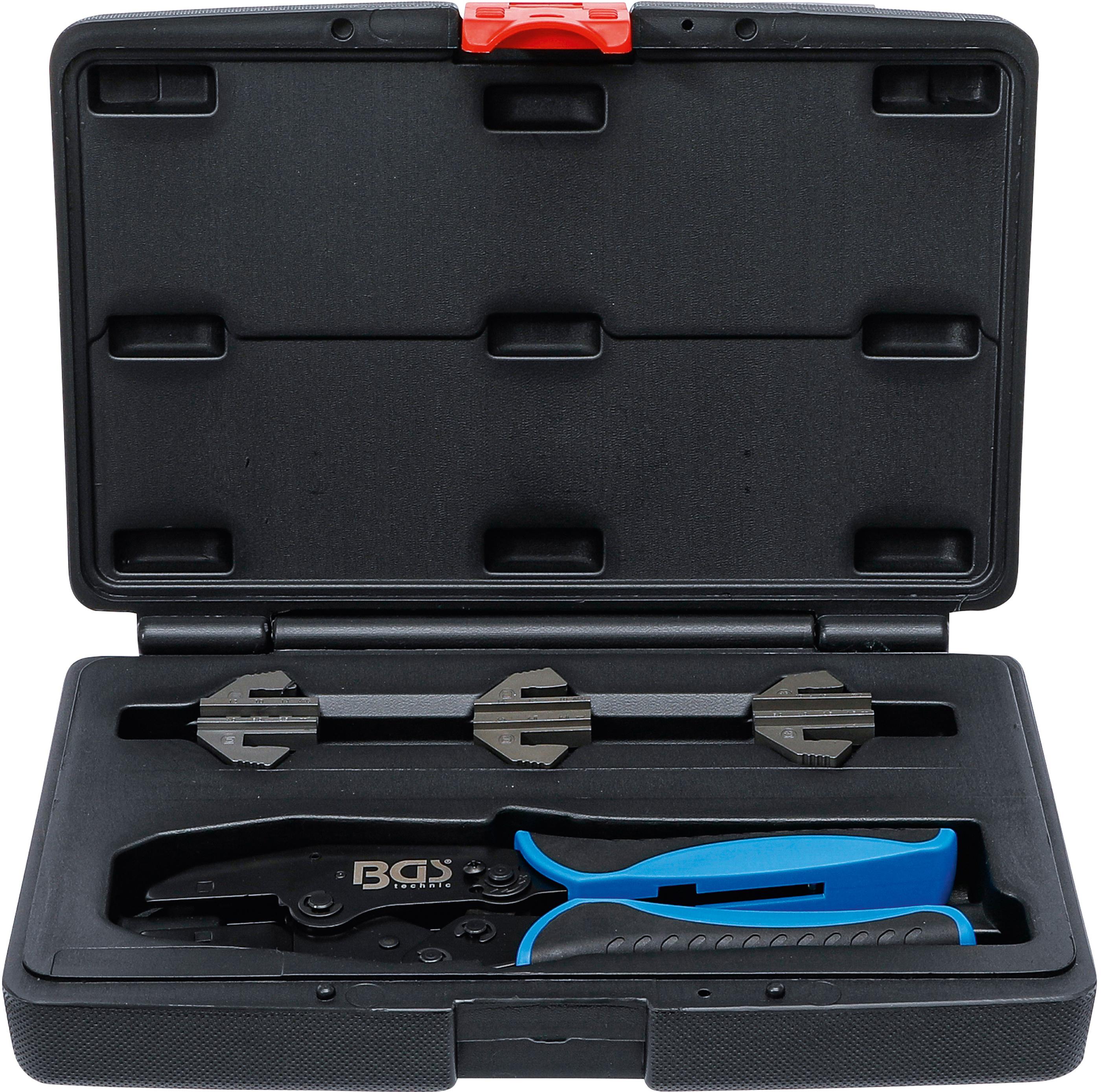 Crimpzangen-Satz | mit 3 Paar Backen | für Solar-Steckverbindungen MC3 / MC4 / Tyco BGS70003