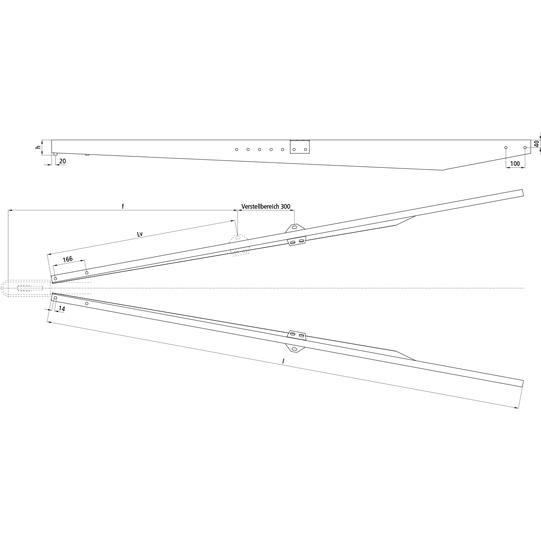 Deichselholme ZG 2100 - 2500 mm lang, 2100 kg.zul. Ges.-gewicht 120318139 Suer