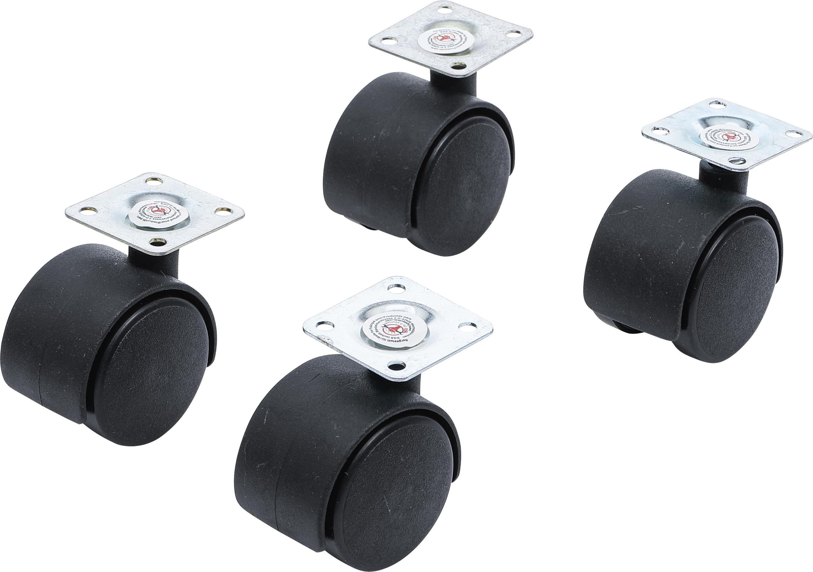 Doppel-Lenkrollen-Satz | Ø 40 mm | 4-tlg. BGS80332