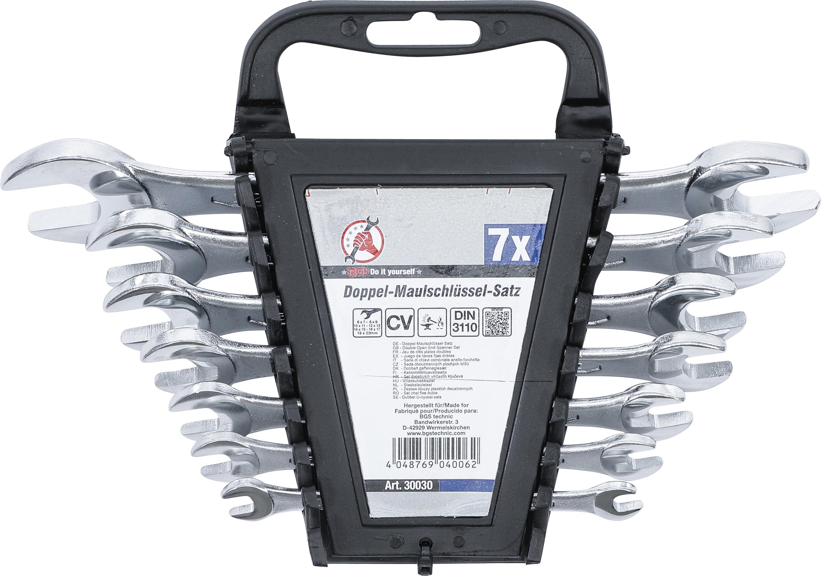 Doppel-Maulschlüssel-Satz | SW 6 x 7 - 19 x 22 mm | 7-tlg. BGS30030