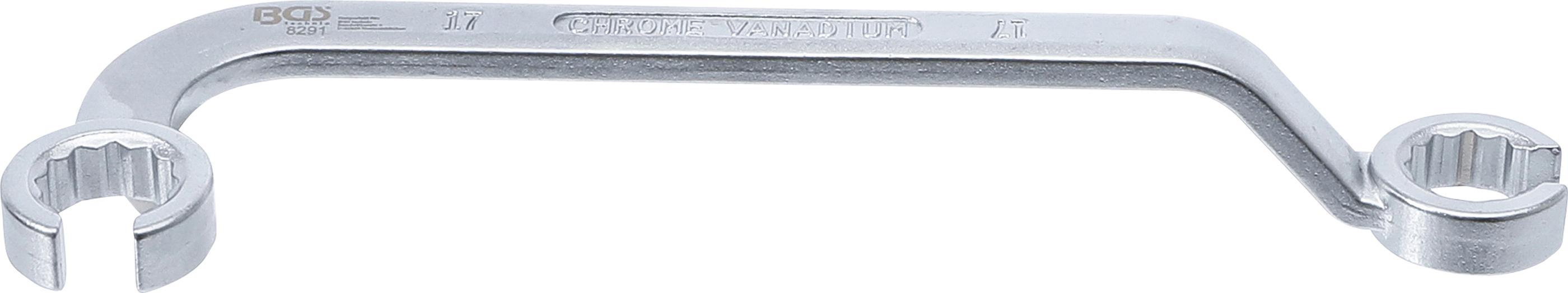 Doppel-Ringschlüssel, offen | für Diesel-Einspritzleitungen | SW 17 mm BGS8291
