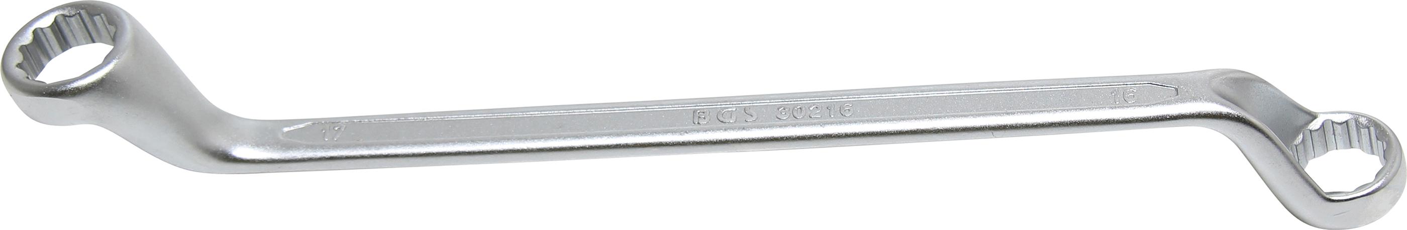 Doppel-Ringschlüssel | tief gekröpft | SW 16 x 17 mm BGS30216