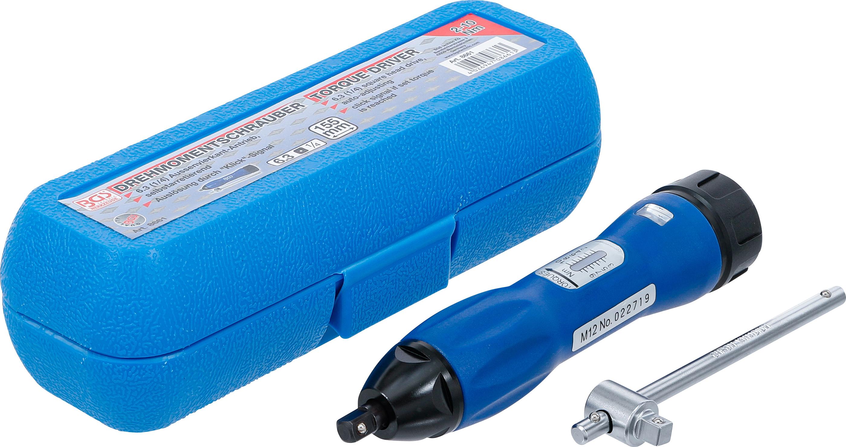 Drehmomentschrauber | Abtrieb Außenvierkant 6,3 mm (1/4") | 2 - 10 Nm BGS8661