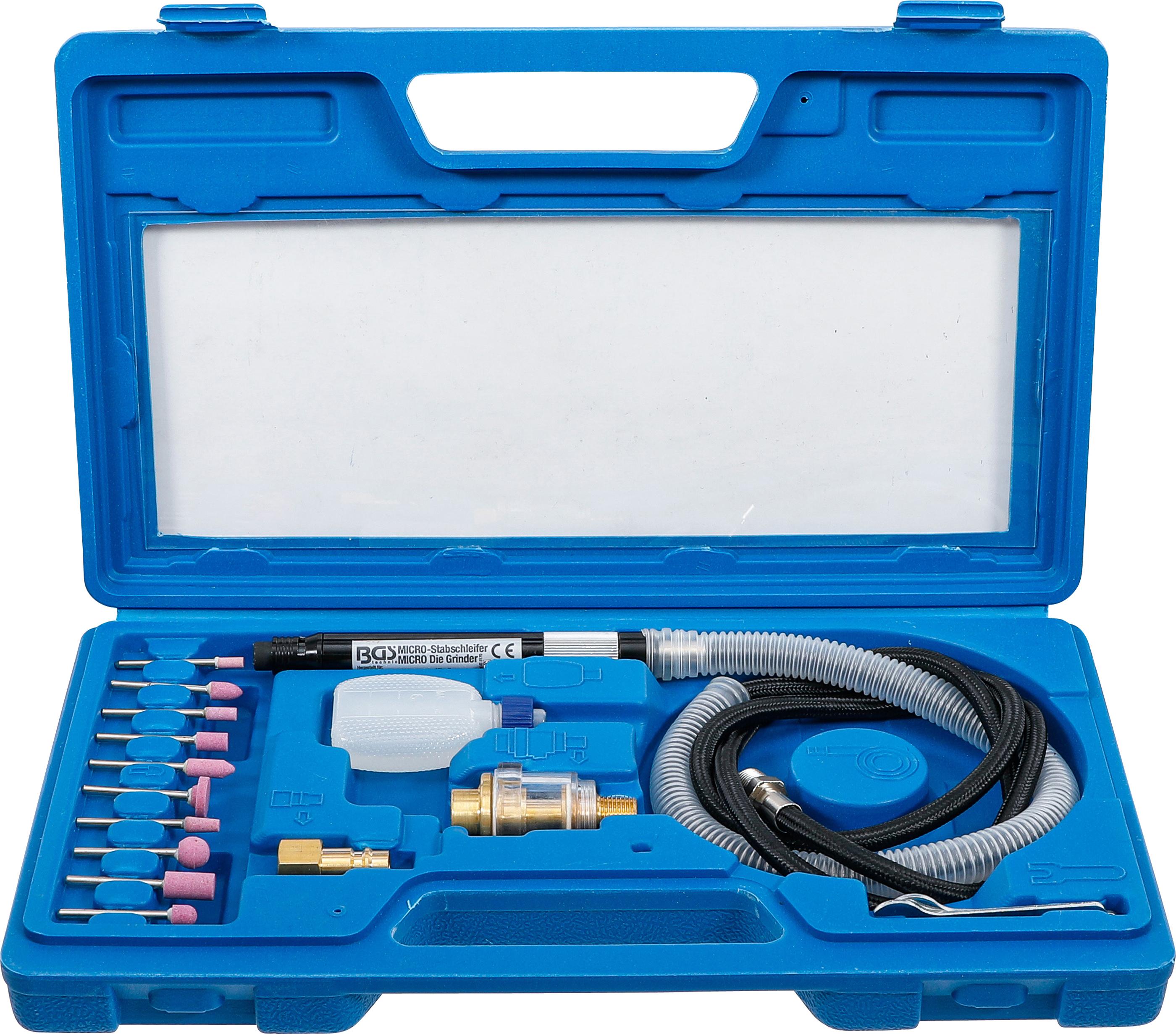 Druckluft-Micro-Stabschleifer-Satz | 17-tlg. BGS3249