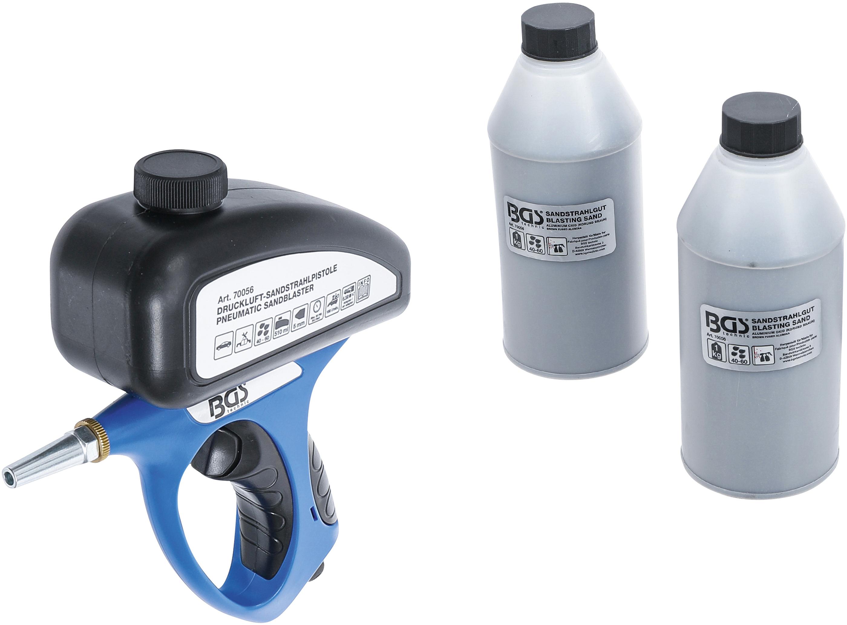 Druckluft-Sandstrahlpistole inkl. Zubehör | 3-tlg. BGS70056