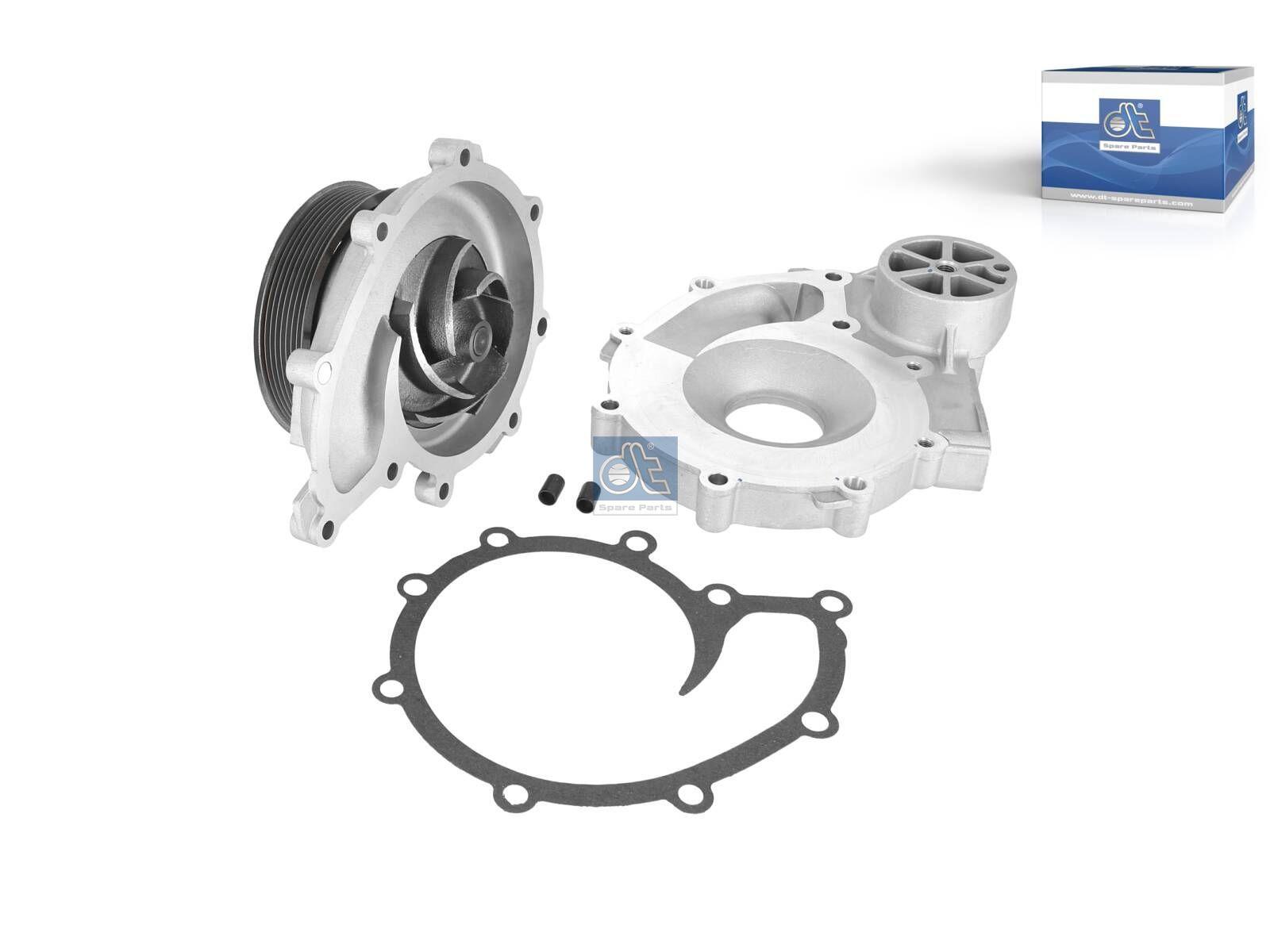 DT Spare Parts 1.11164 Wasserpumpe, komplett mit Gehäuse und Dichtung, DI: 105 mm, DP: 155 mm, 8 grooves passend für Scania