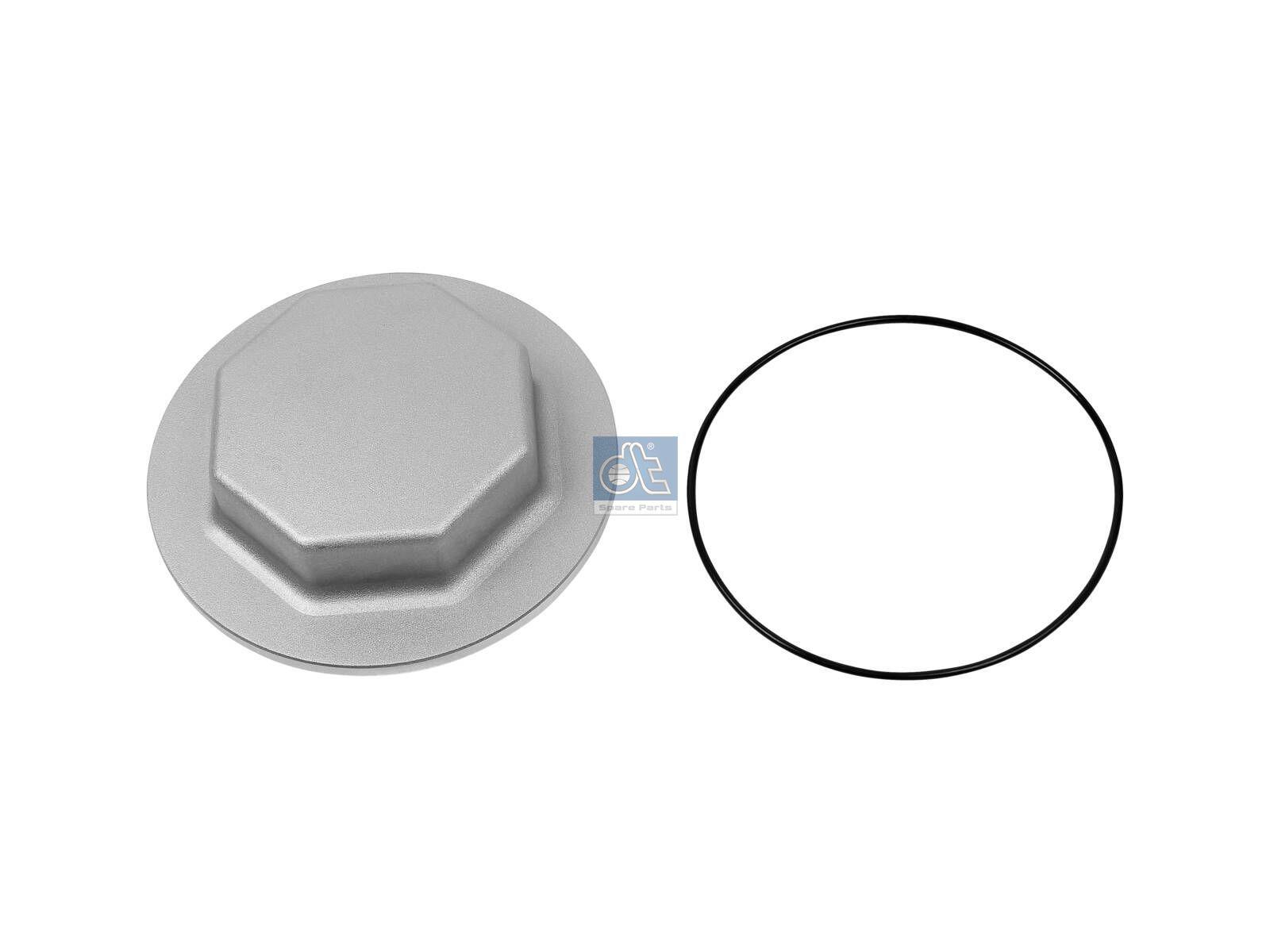 DT Spare Parts 1.17089 Nabendeckel, komplett mit O-Ring, M136 x 2, H: 50 mm passend für Scania