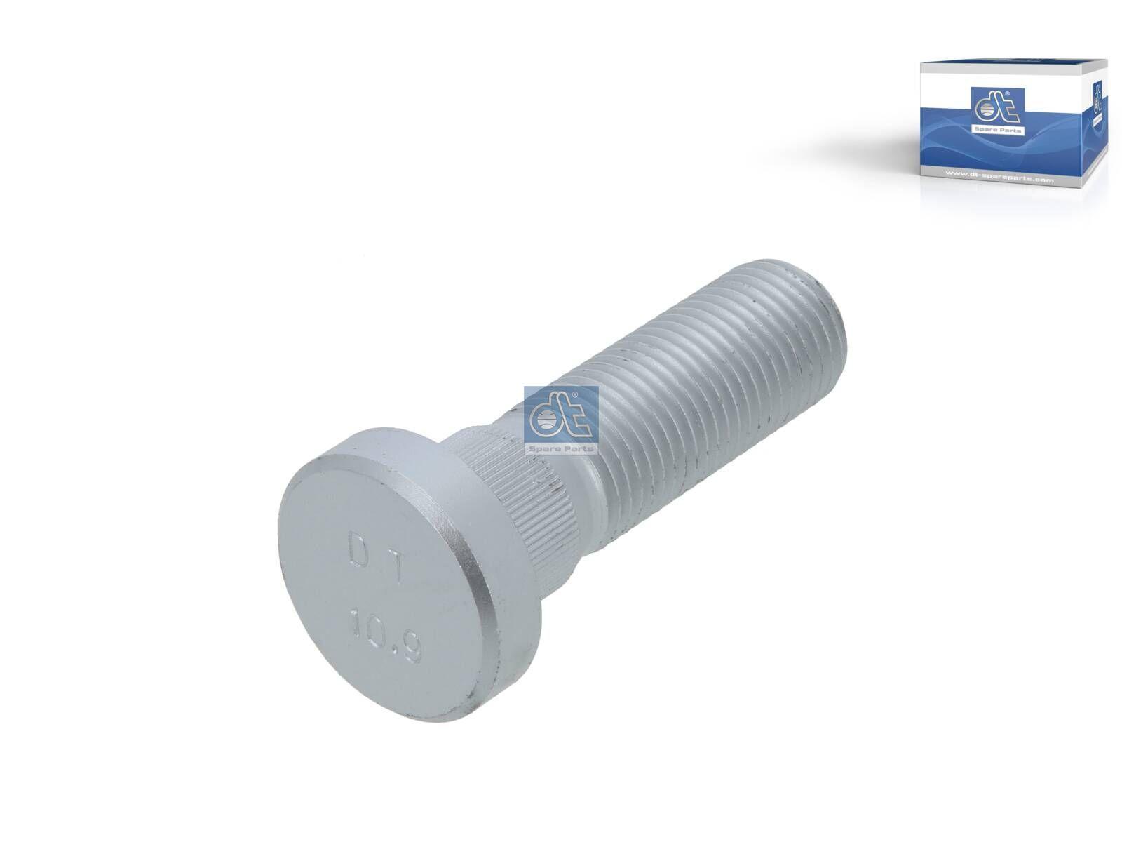 DT Spare Parts 1.17376 Radbolzen, 7/8 x 11 BSF, LTh: 52 mm, Lu: 77 mm, D: 38 mm, 10.9" passend für Scania