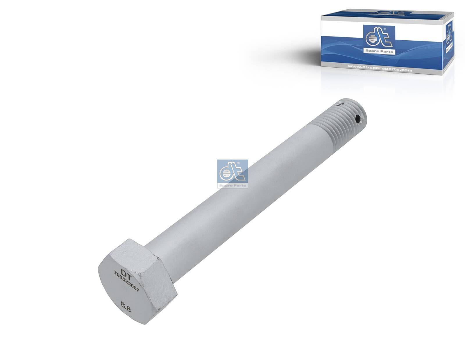 DT Spare Parts 1.25460 Federbolzen, Oberfläche: geometisiert, M30 x 3,5, Lu: 225 mm, SW: 46 passend für Scania
