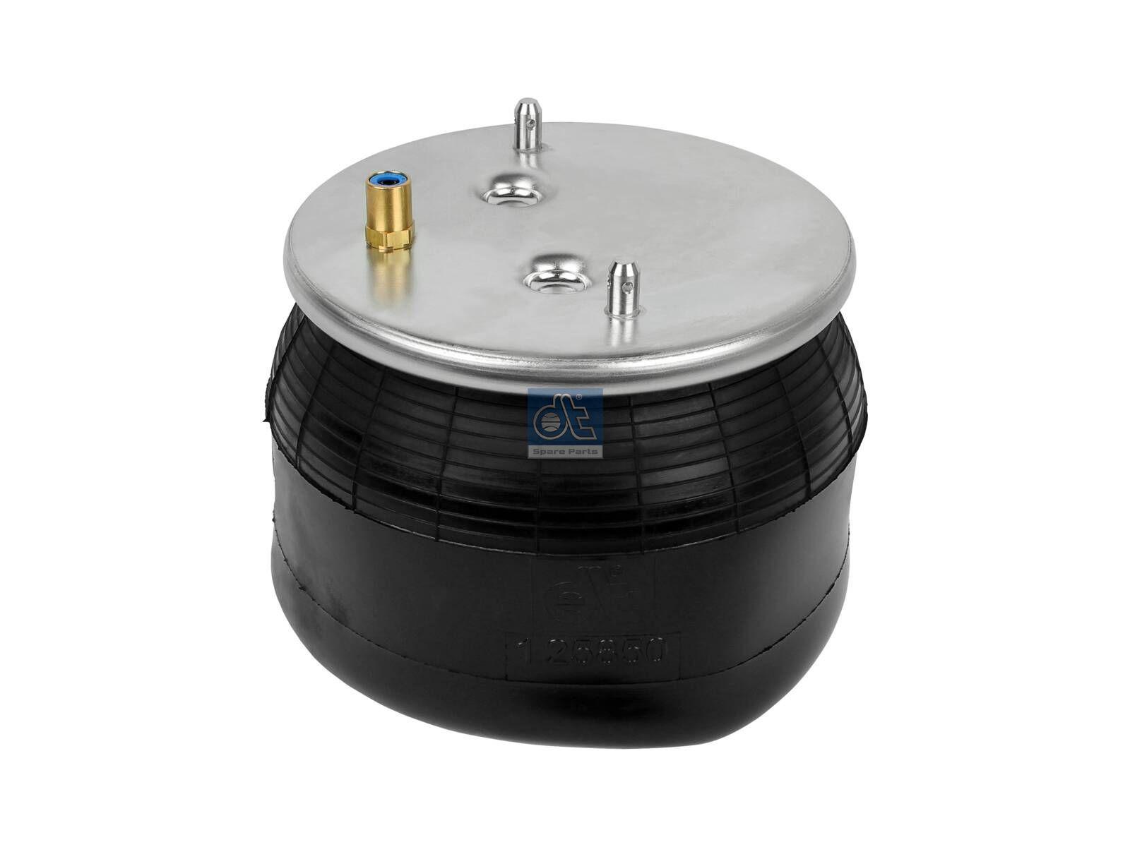 DT Spare Parts 1.25850 Luftfederbalg, mit Stahlkolben, Dmax: 320 mm, M12 x 1,5, L: 190 mm passend für Scania