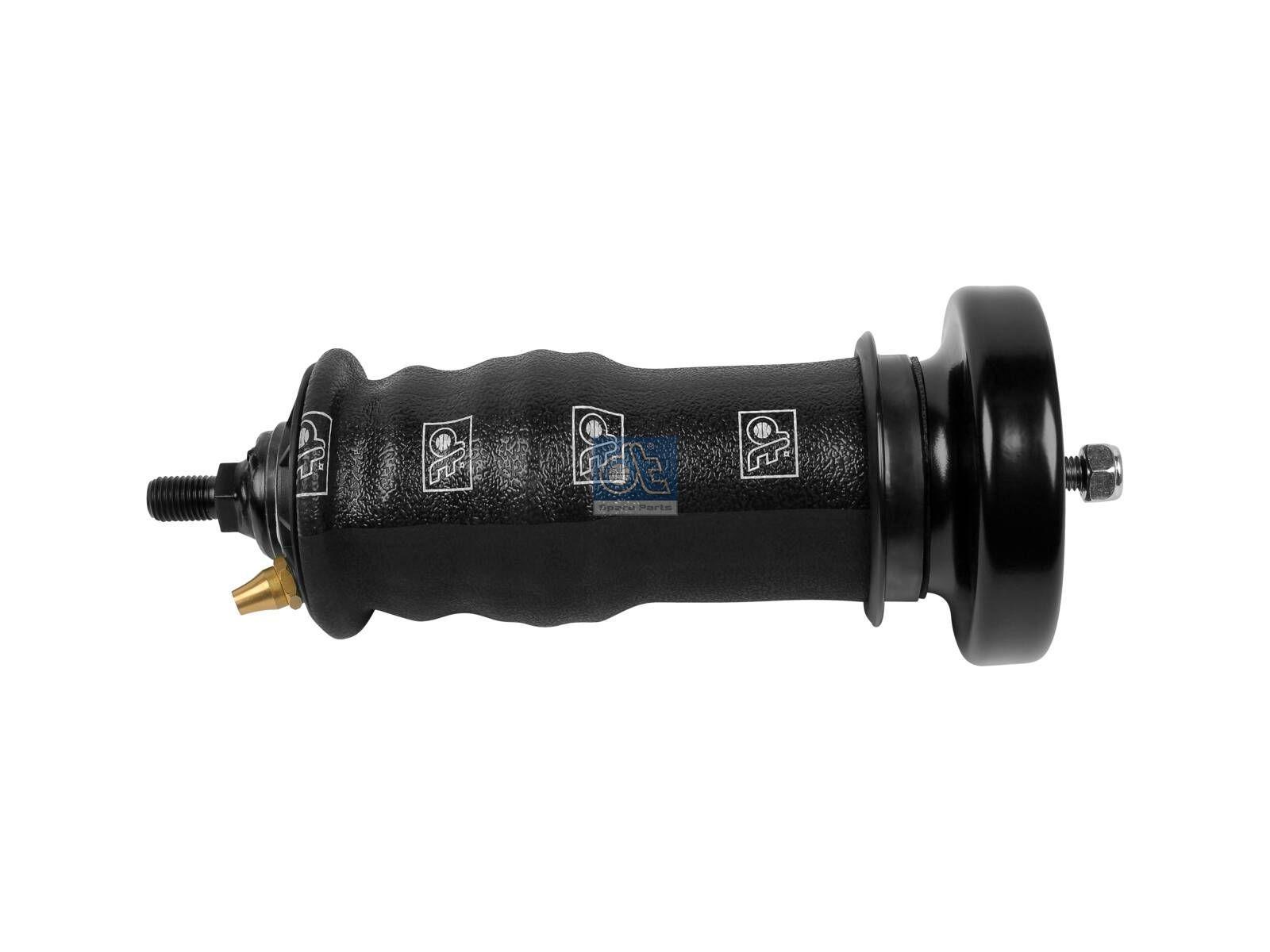 DT Spare Parts 1.25970 Kabinenstoßdämpfer, mit Luftbalg, D1: 44,6 mm, D2: 12,5 mm, M12 x 1,75, M16 x 2, Lmin: 207 mm, Lmax: 301 mm passend für Scania