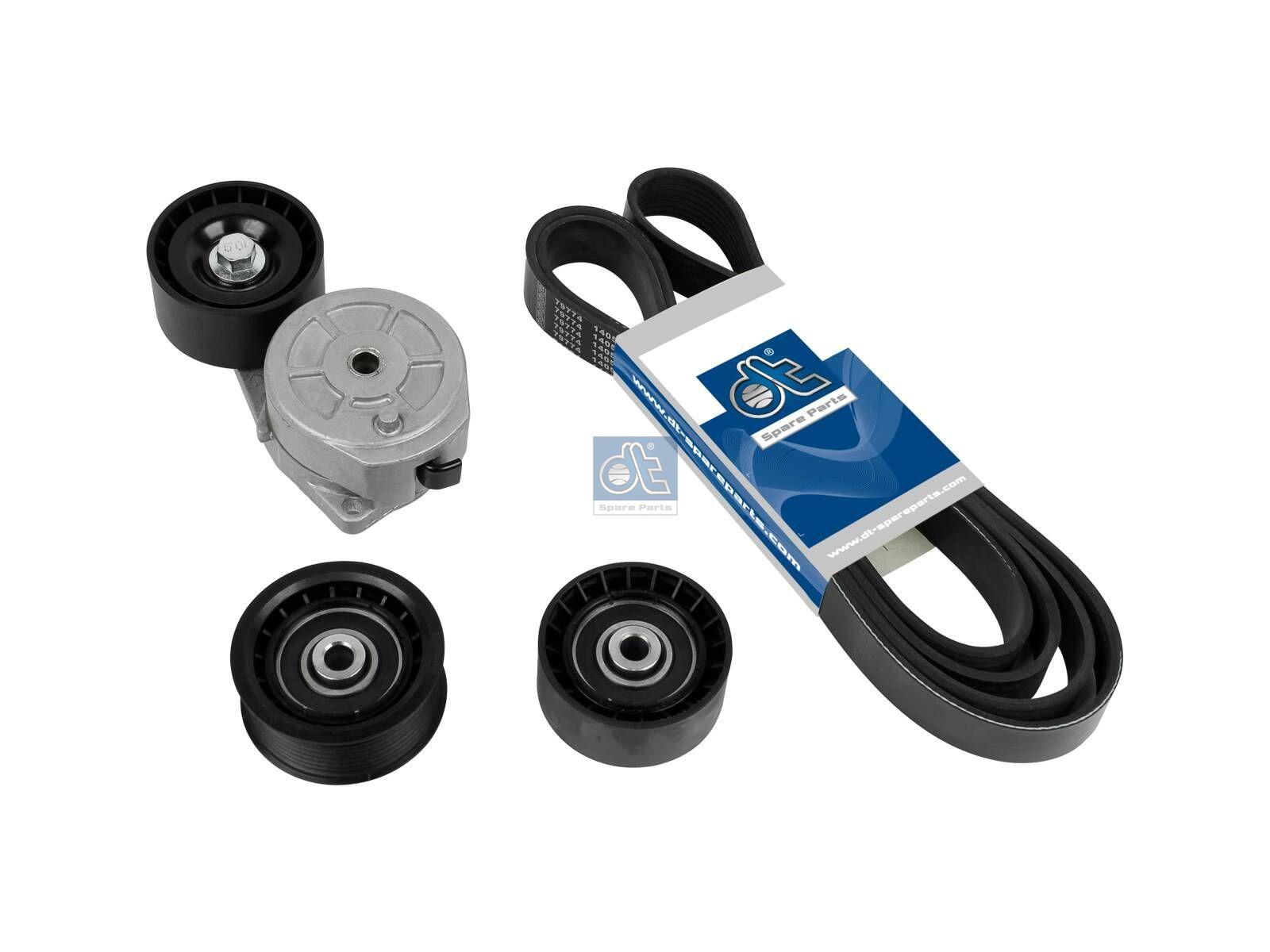 DT Spare Parts 1.31186 Riemenspanner, komplett, mit Keilrippenriemen, 8 PK, L: 2575 mm passend für Scania