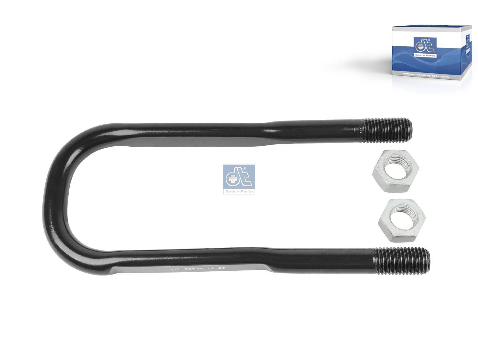 DT Spare Parts 1.32580 U-Bolzen-Satz, r: 40 mm, M24 x 3, LTh: 40 mm, L1: 308 mm, L2: 138 mm, L3: 125 mm, w: 105 mm, S: 22 mm passend für Scania