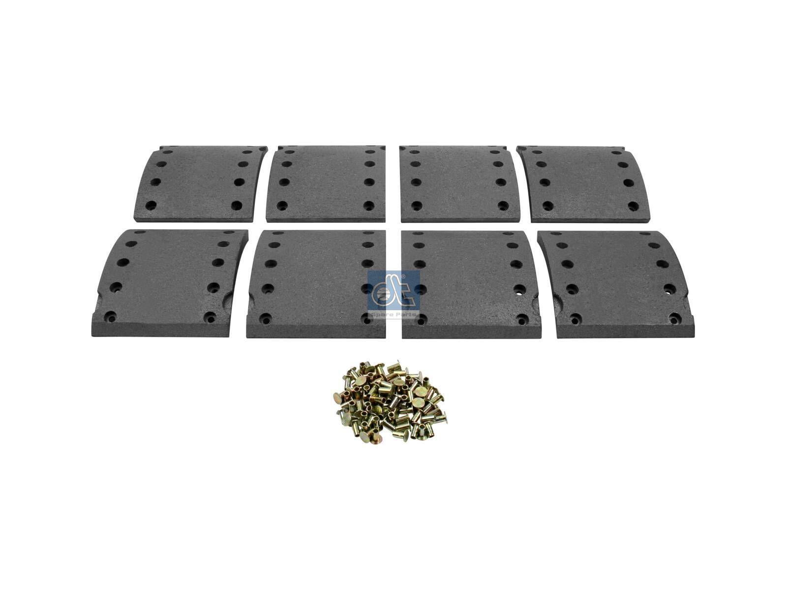 DT Spare Parts 10.13003 Trommelbremsbelagsatz, Achssatz - Übergröße, W: 180 mm, S: 18,5 mm passend für BPW