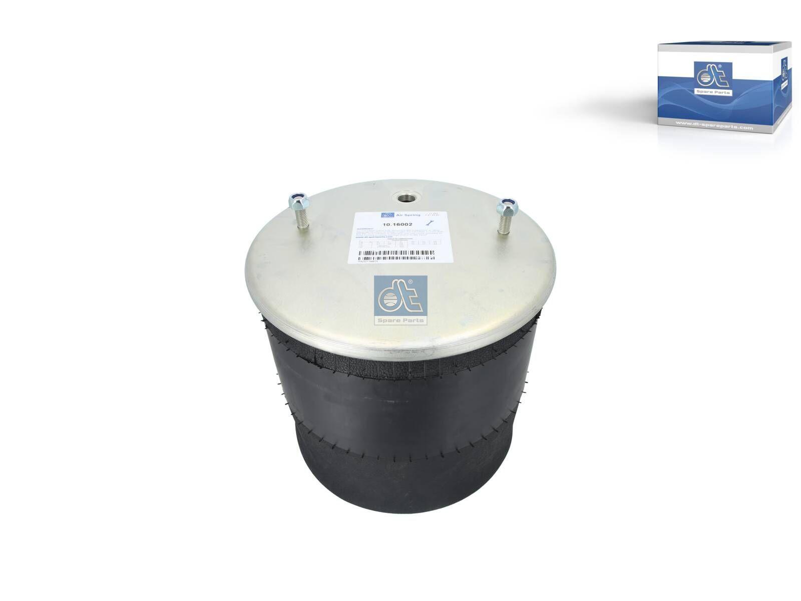 DT Spare Parts 10.16002 Luftfederbalg, mit Kunststoffkolben, D: 310 mm, Dmax: 360 mm, M12, M22 x 1,5, L: 400 mm passend für BPW