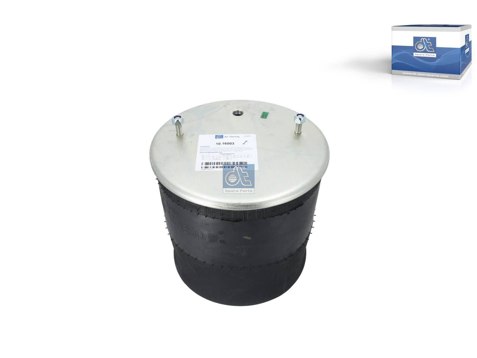 DT Spare Parts 10.16003 Luftfederbalg, mit Stahlkolben, D: 310 mm, Dmax: 360 mm, M12, M22 x 1,5, L: 400 mm passend für Multimarken