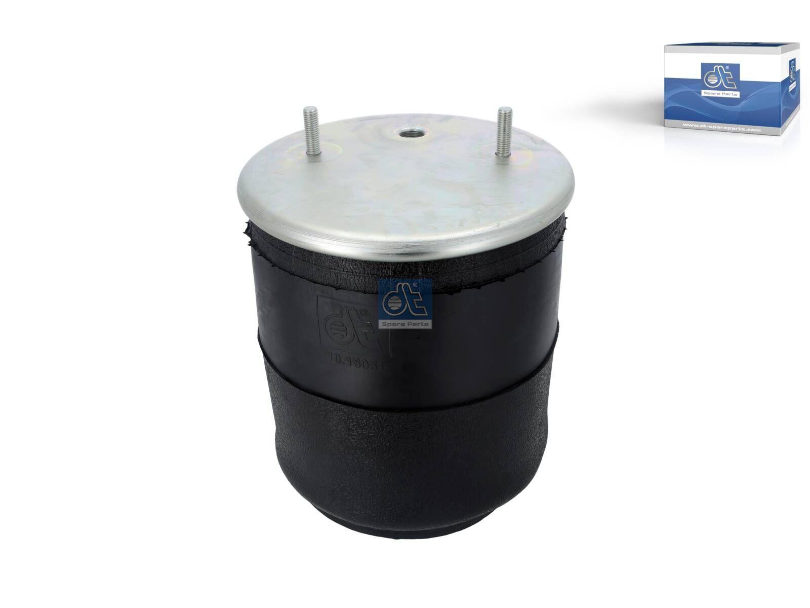 DT Spare Parts 10.16051 Luftfederbalg, mit Kunststoffkolben, D: 260 mm, Dmax: 305 mm, M12 x 1,75, M22 x 1,5, L: 385 mm passend für BPW