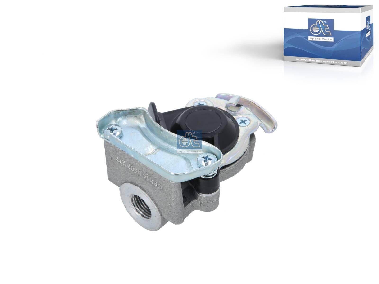 DT Spare Parts 10.44277 Kupplungskopf, schwarzer Deckel, M16 x 1,5, 8,5 bar passend für Fruehauf