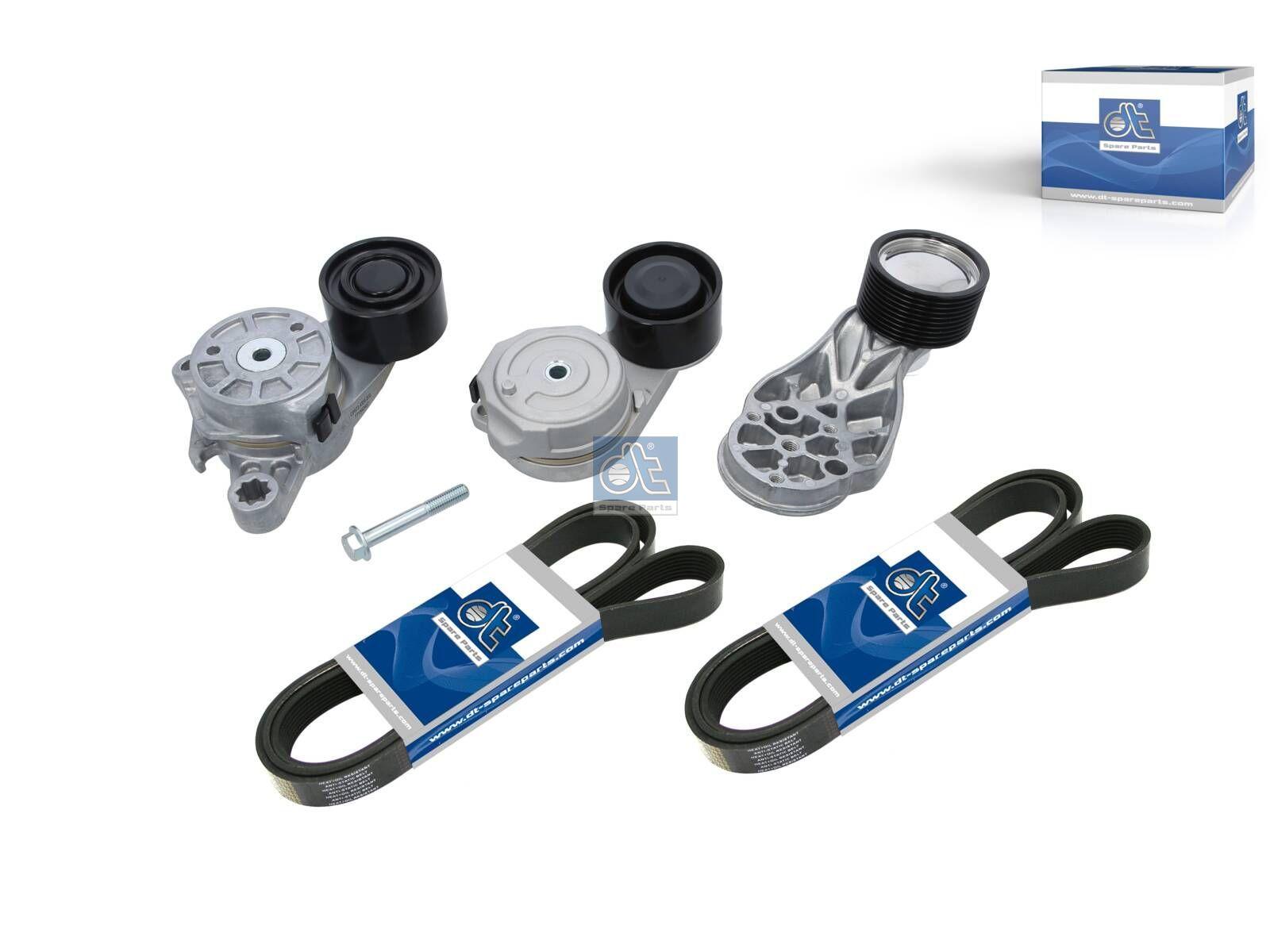 DT Spare Parts 2.00745 Riemenspanner, komplett mit Keilrippenriemen passend für Volvo