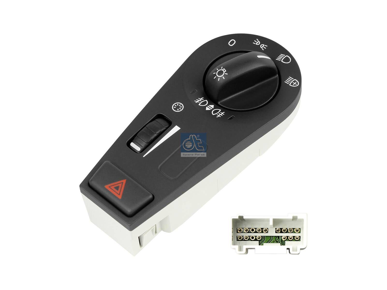 DT Spare Parts 2.25390 Lichtschalter, ohne Scheinwerferhöhenverstellung, L: 120 mm, W: 56 mm passend für Volvo