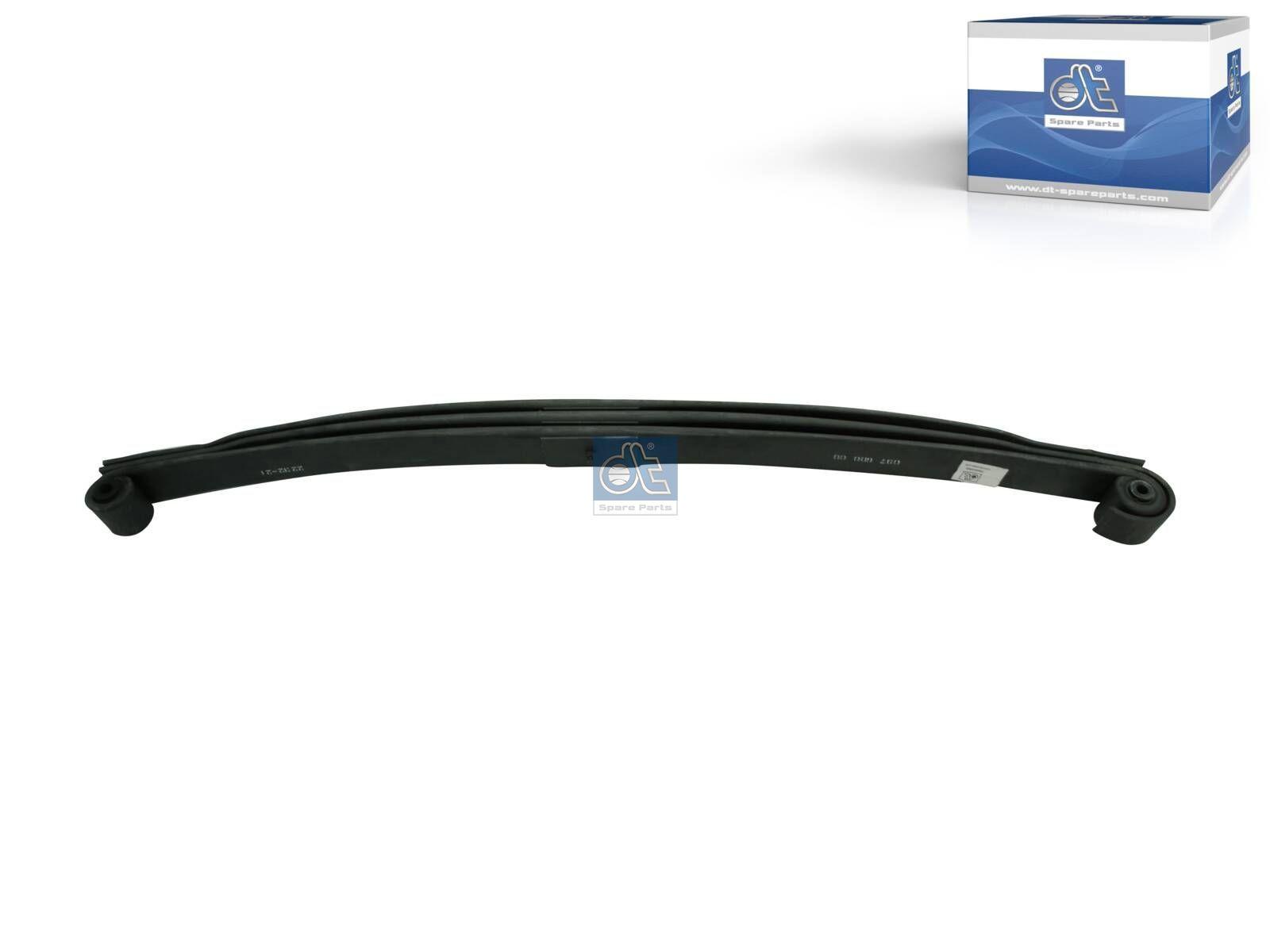 DT Spare Parts 2.61539 Blattfeder, d: 20 mm, L: 1890 mm, W: 100 mm, H: 98 mm, 2x32 + 1x26 passend für Volvo