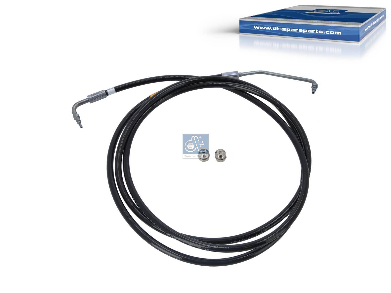 DT Spare Parts 2.70949 Schlauchleitung, Fahrerhauskippung, M12 x 1, L: 2500 mm, 420 bar passend für Volvo