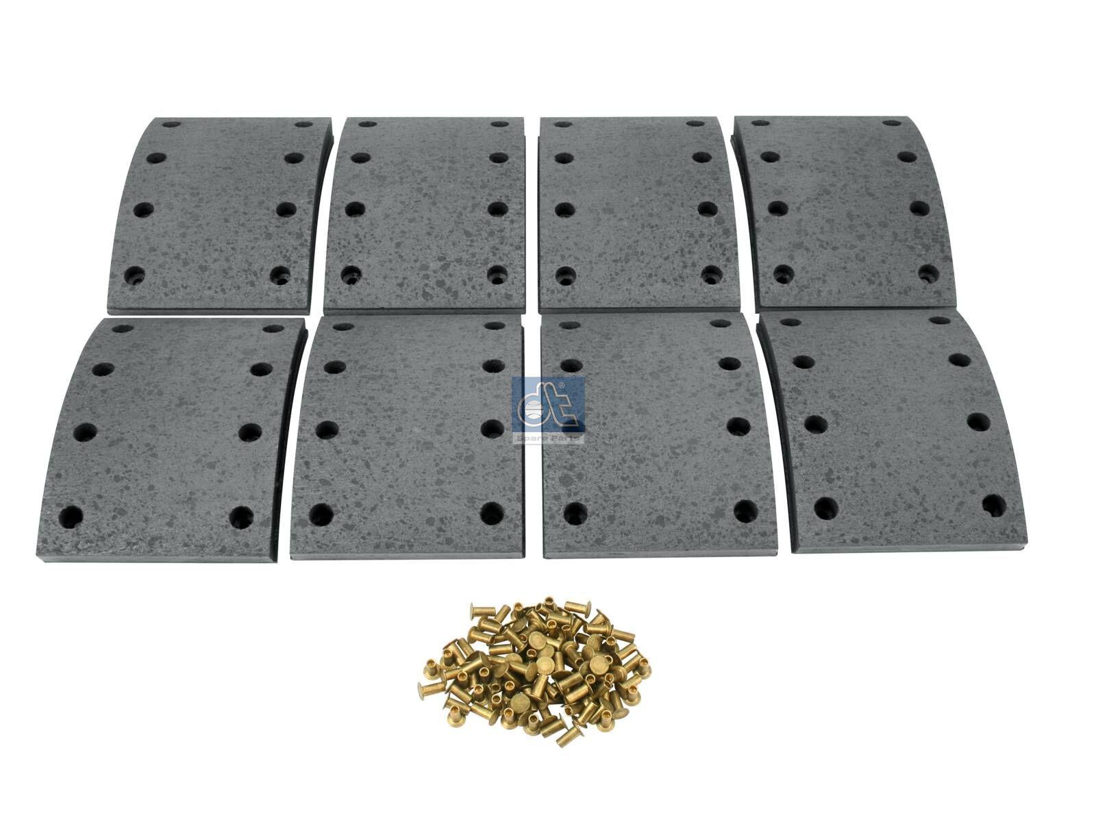 DT Spare Parts 2.94051 Trommelbremsbelagsatz, Achssatz - Übergröße, W: 125 mm, S: 19,9 mm passend für Volvo
