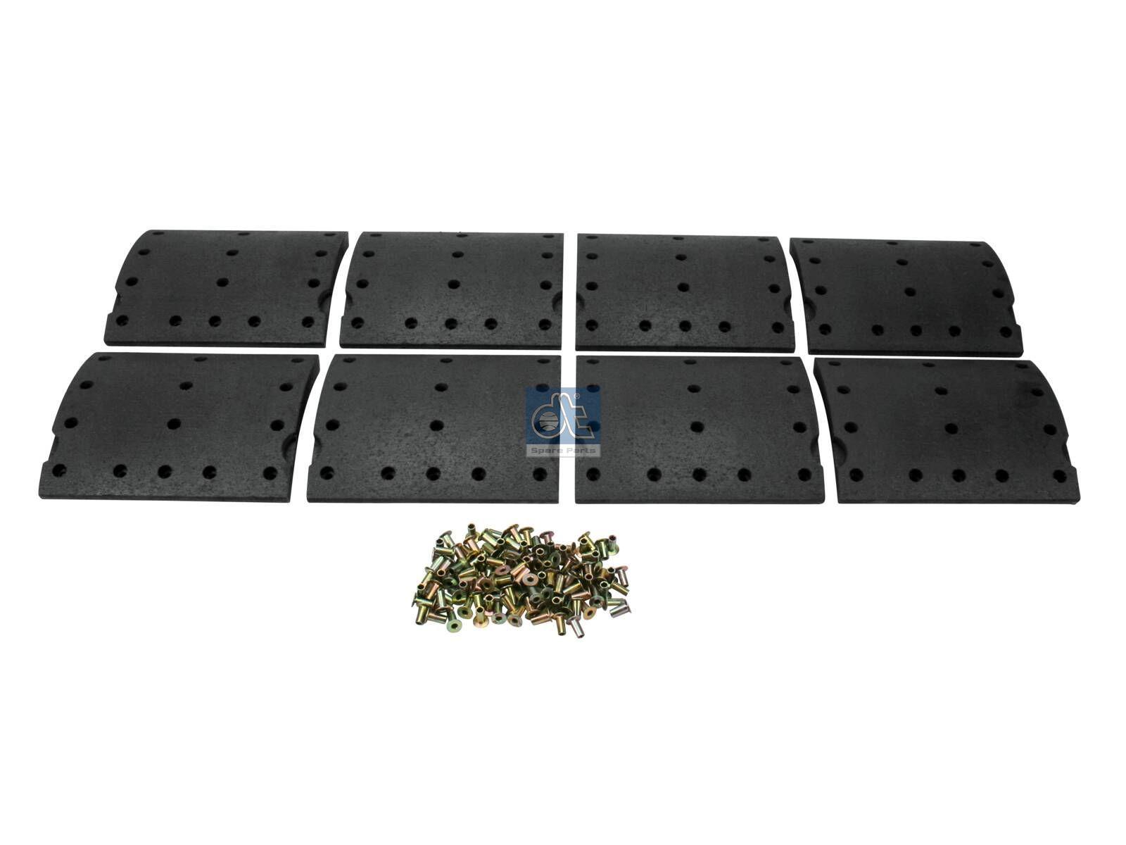 DT Spare Parts 2.94059 Trommelbremsbelagsatz, Achssatz - Übergröße, W: 225 mm, S: 19,1 mm passend für Volvo