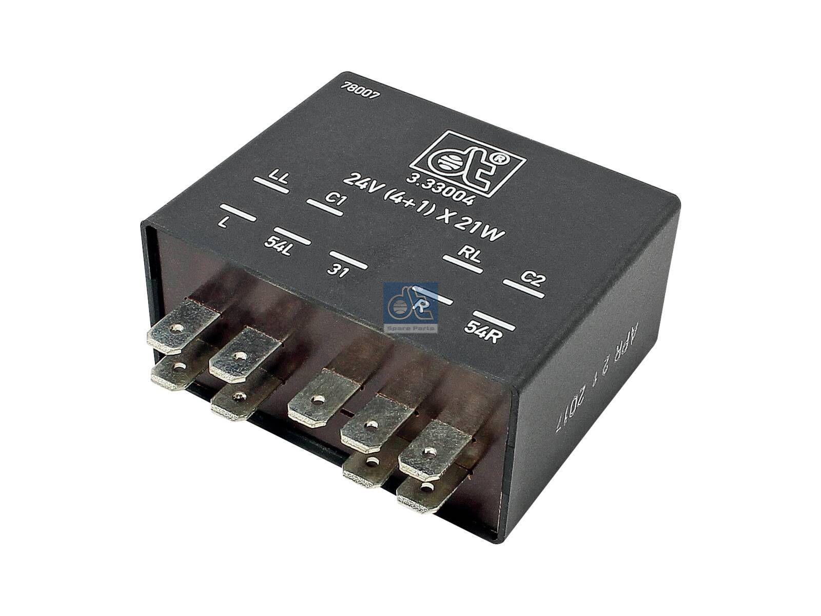 DT Spare Parts 3.33004 Blinkrelais, 24 V, 21 W, (4+1) x 21 W, 9 poles passend für MAN