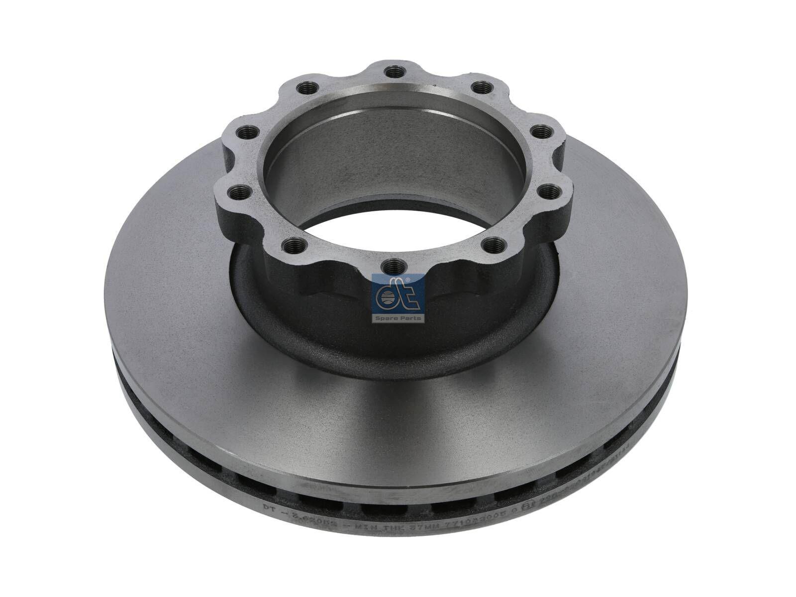 DT Spare Parts 3.62052 Bremsscheibe, D: 377 mm, 10 bores, P: 195 mm, M14 x 1,5, d: 162 mm, H: 128 mm, S: 45 mm, s: 37 mm passend für Multimarken