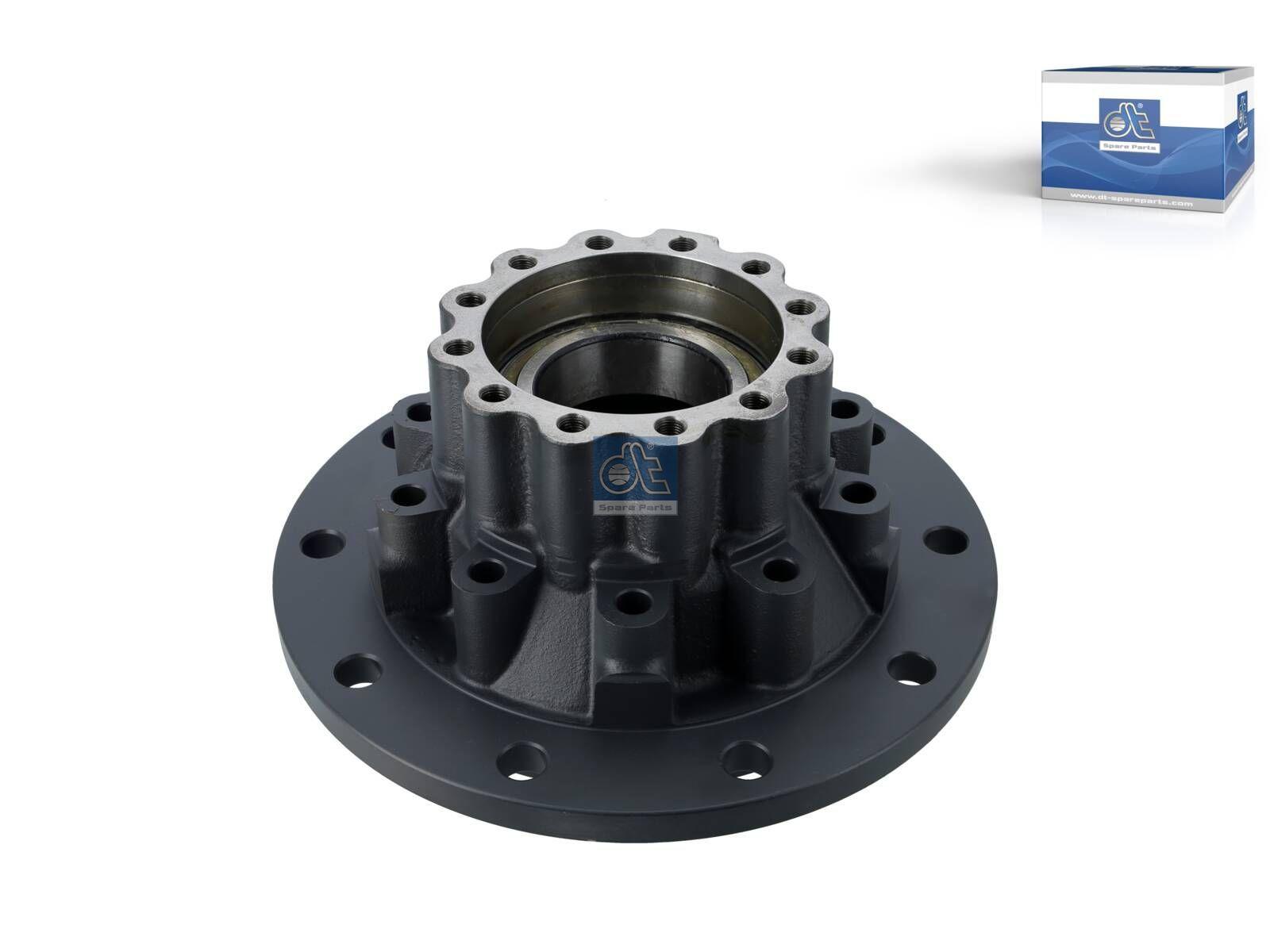 DT Spare Parts 3.67632 Radnabe, mit Lager, ohne ABS Ring, d1: 145 mm, d2: 160 mm, D: 380 mm, 10 bores, b: 22 mm, H: 234 mm passend für MAN