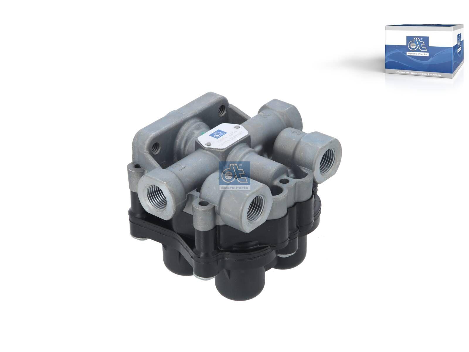 DT Spare Parts 3.72081 4-Kreis-Schutzventil, M16 x 1,5, M22 x 1,5, max. 20 bar, Po21: 6,9 bar, Po22: 6,9 bar, Po23: 7 bar, Po24: 6,9 bar, Pc21: 6 bar, Pc22: 6 bar, Pc23: 6 bar, Pc24: 6 bar passend für Multimarken