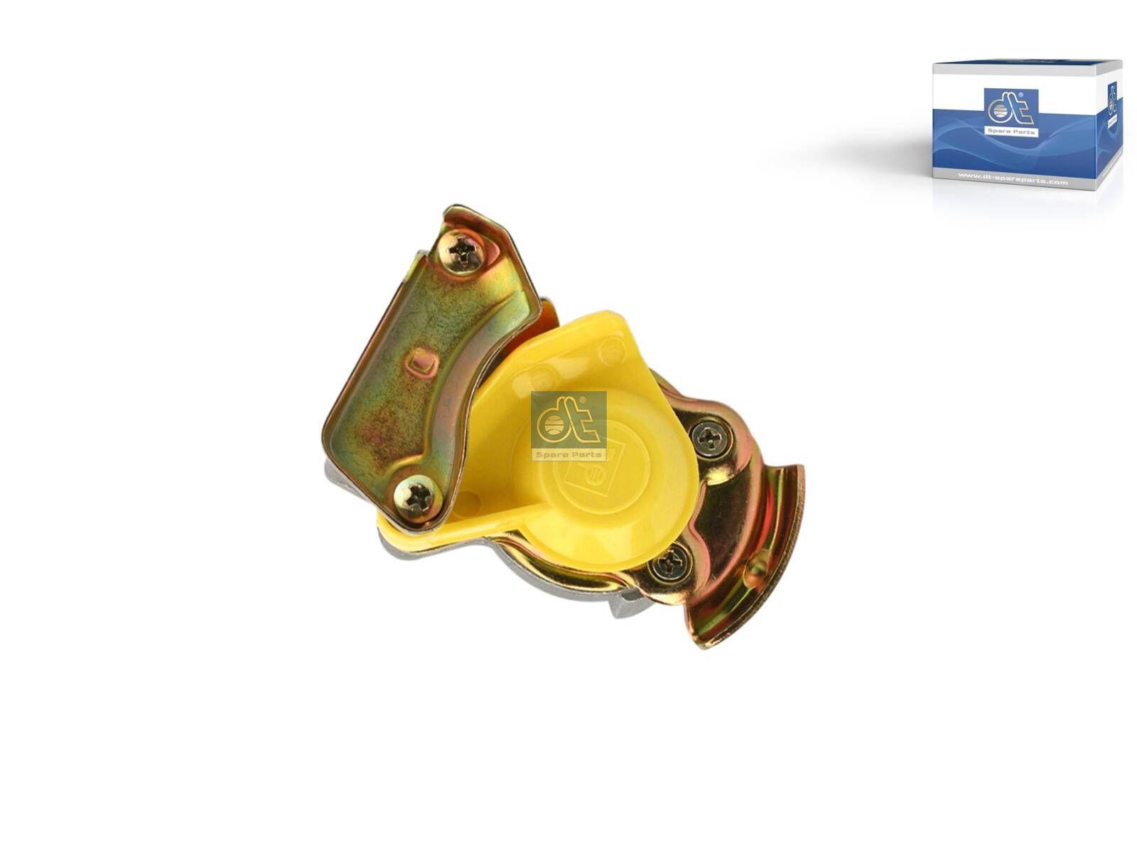 DT Spare Parts 4.60648 Kupplungskopf, autom. Verschluss, gelber Deckel, M22 x 1,5, 10 bar passend für Multimarken