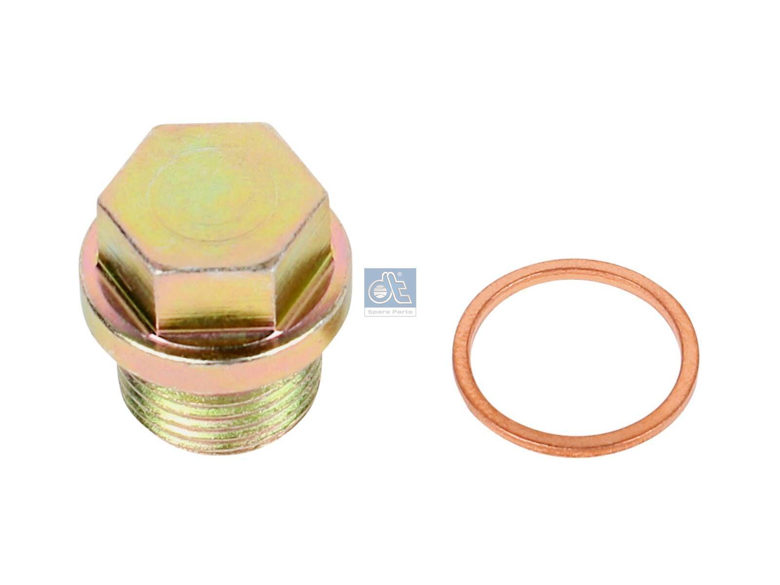 DT Spare Parts 4.90347 Verschlussschraube, mit Dichtring, M18 x 1,5 passend für Mercedes-Benz