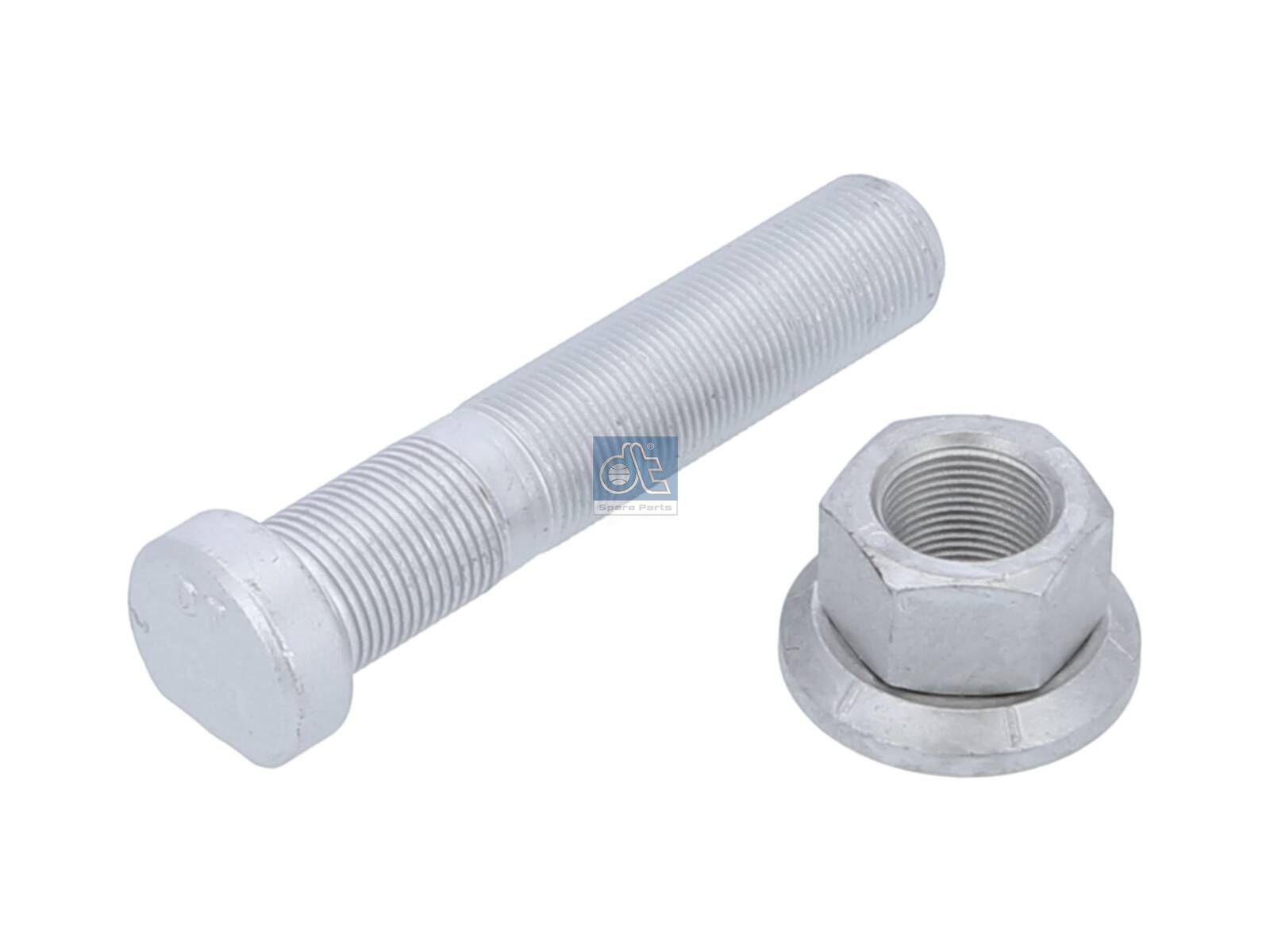 DT Spare Parts 4.91435 Radbolzen, komplett, Oberfläche: geometisiert, M22 x 1,5, LTh: 40 mm, Lu: 110 mm, D: 32 mm, L: 121 mm, 10.9 passend für Mercedes-Benz