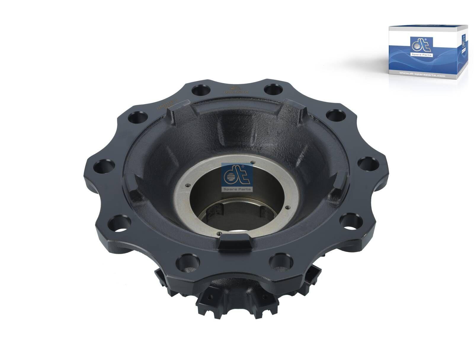 DT Spare Parts 5.20171 Radnabe, ohne Lager, d1: 125 mm, d2: 125 mm, D: 383 mm, 10 bores, b: 25 mm, H: 139,5 mm passend für DAF