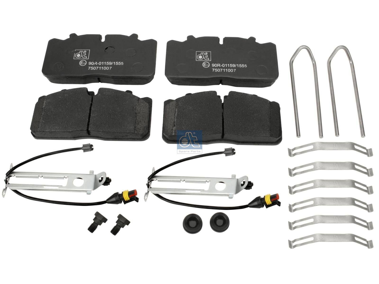 DT Spare Parts 5.92120 Scheibenbremsbelagsatz, mit Verschleißanzeiger, W: 175 mm, S: 26 mm, H: 86 mm passend für Multimarken