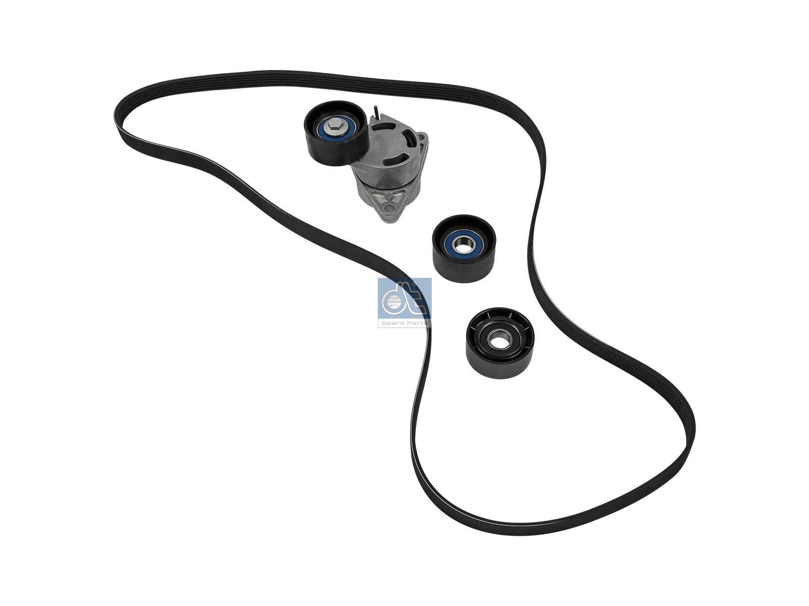 DT Spare Parts 6.31604 Riemenspanner, komplett mit Keilriemen, 6 PK, L: 1795 mm passend für Multimarken