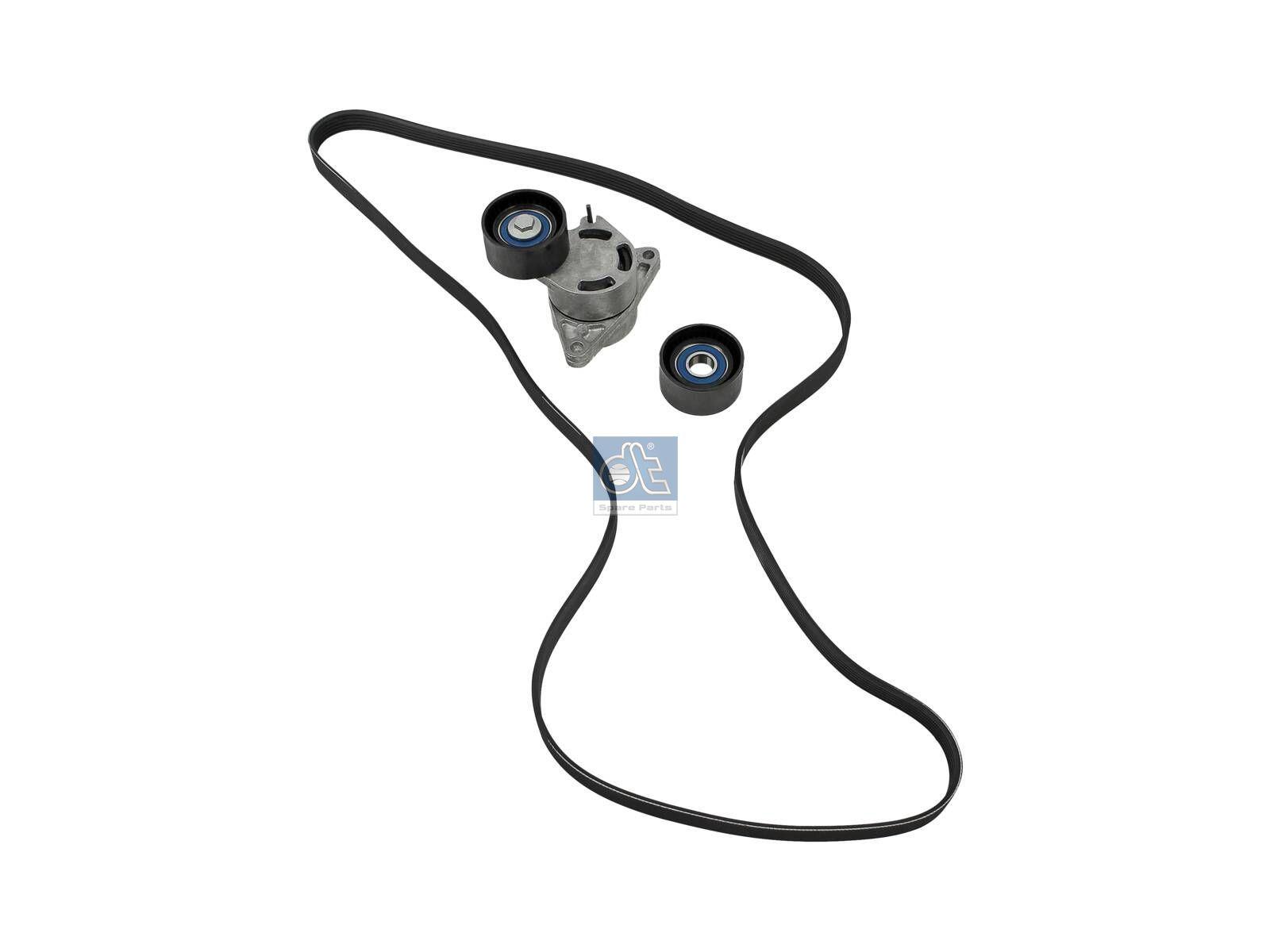 DT Spare Parts 6.31605 Riemenspanner, komplett mit Keilriemen, 6 PK, L: 1835 mm passend für Multimarken