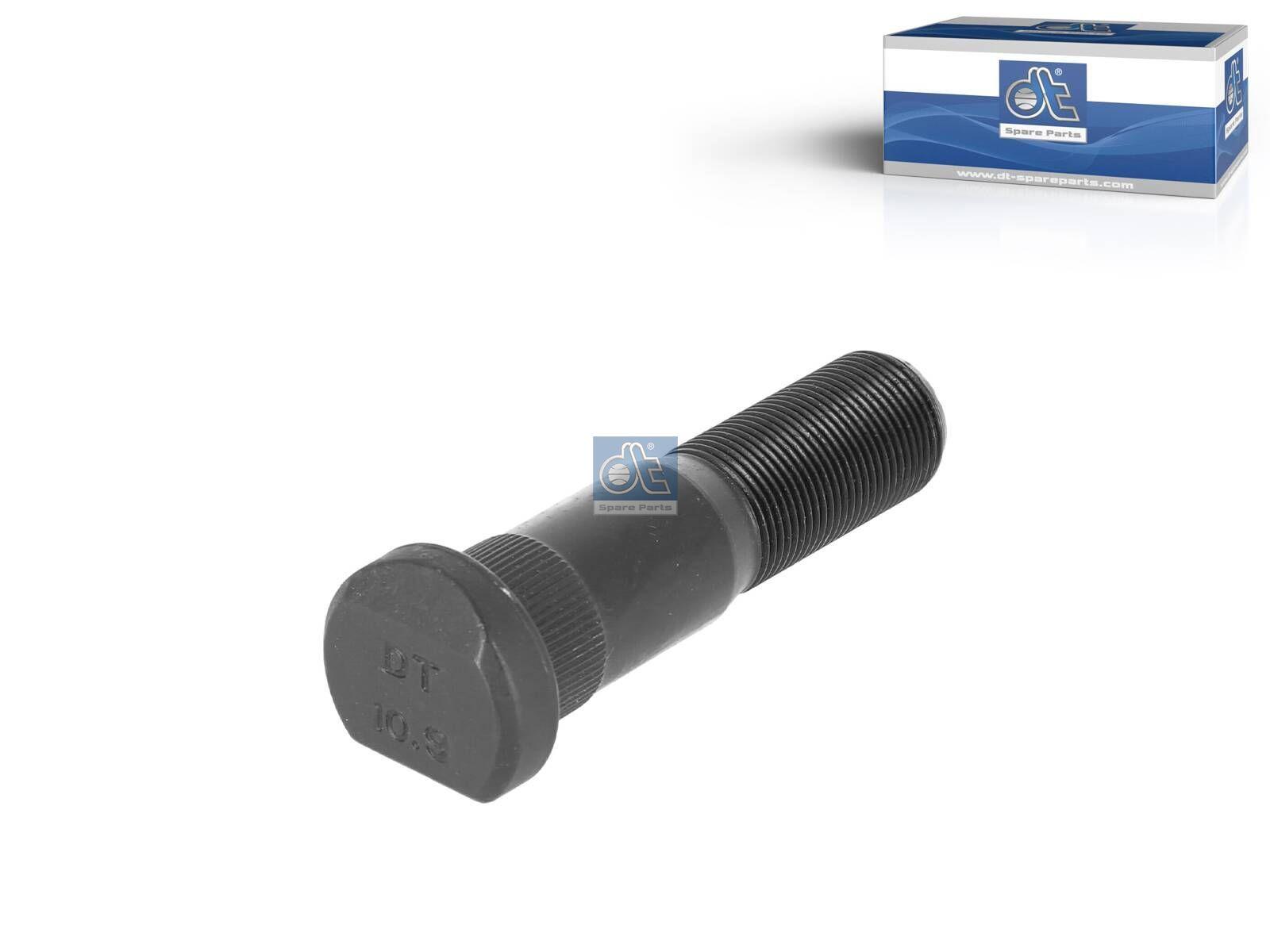 DT Spare Parts 6.54219 Radbolzen, M22 x 1,5, LTh: 40 mm, Lu: 90 mm, W1: 31 mm, W2: 35 mm, 10.9 passend für Renault