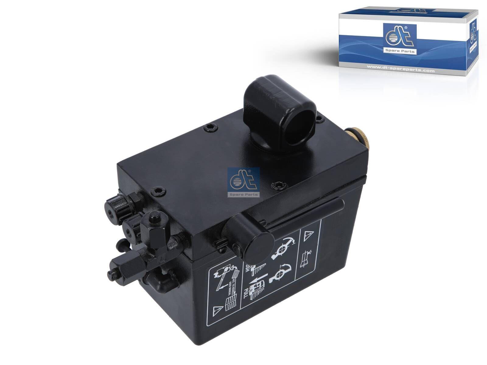 DT Spare Parts 6.76006 Hydraulikpumpe, 380 ml, M12 x 1,5, M12 x 1,5, L: 130 mm, W: 80 mm, H: 101 mm, 280 bar, Pov: 370 bar passend für Renault