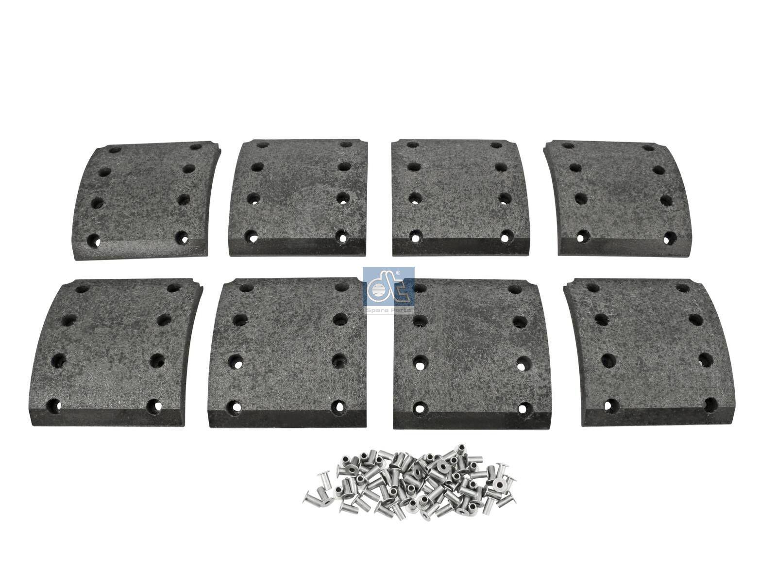 DT Spare Parts 6.95011 Trommelbremsbelagsatz, Achssatz - Übergröße, W: 175 mm, S: 19,5 mm passend für Renault