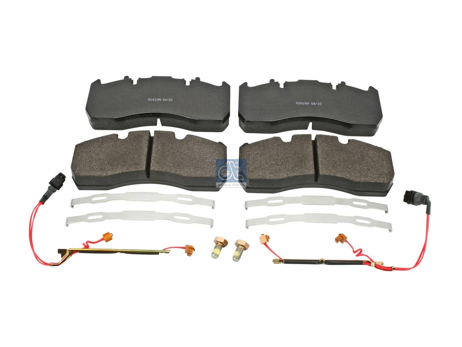 DT Spare Parts 6.95113 Scheibenbremsbelagsatz, W: 216 mm, S: 29 mm, H: 97 mm passend für Renault