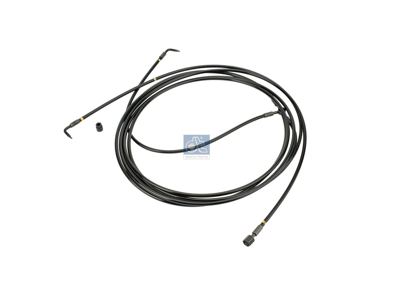 DT Spare Parts 6.96009 Schlauchleitung, Fahrerhauskippung, M12 x 1,5, L1: 3615 mm, L2: 2860 mm, 400 bar passend für Renault